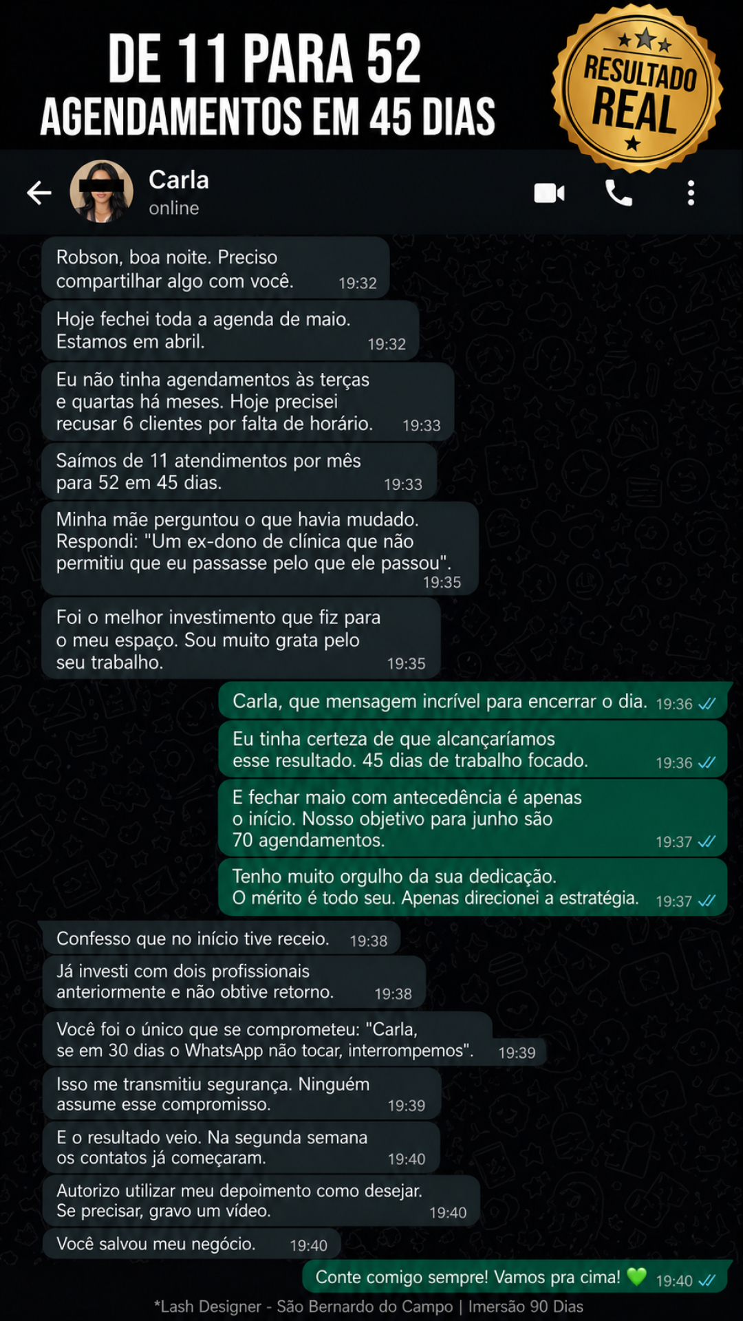 DEPOIMENTO CLIENTE WHATS